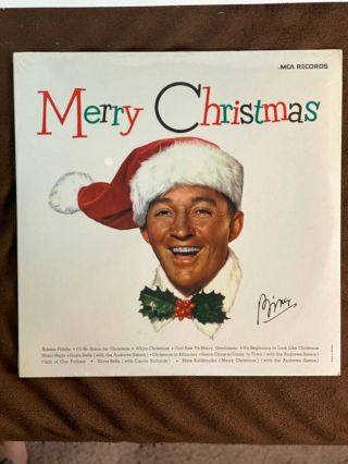 Bing Crosby Signed Merry Christmas Vinyl Never Been Opened Holiday Album