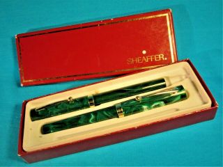 Vintage Boxed Sheaffer Fountain & Ballpoint Pen Set -