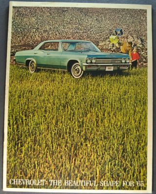 1965 Chevrolet Brochure Impala Ss Bel Air Biscayne Wagon 65