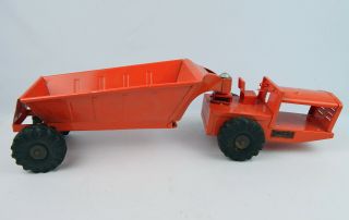 Vintage Structo Steel Toys Bottom Dump Earth Mover Orange 1950 
