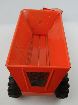 Vintage Structo Steel Toys Bottom Dump Earth Mover Orange 1950 ' s VG cond 2