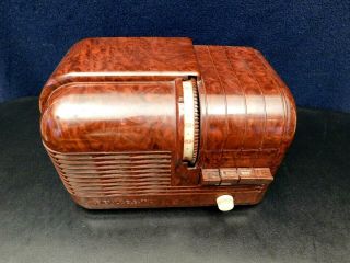 Vintage 1930s Old General Electric Swirled Marbled Bakelite Radio