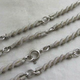 Sterling Silver Chain Link Necklace 71.  0cm / 31.  8 " Vintage C1980.  Tbj08476