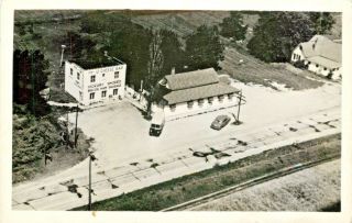 An Aerial View Of The Highway 12 Cheese Bar,  Elkhorn,  Wisconsin Wi Rppc