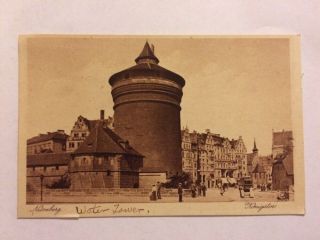 Nuremberg,  Germany Westen Photo Postcard Old Vintage Water Tower Verlag