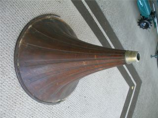 Victor Talking Machine Oak Spear Tip Wooden Horn For Restoration