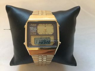 Rare Vintage Pulsar Y651 - 5000 Digital & Analogue Dial Quartz Watch