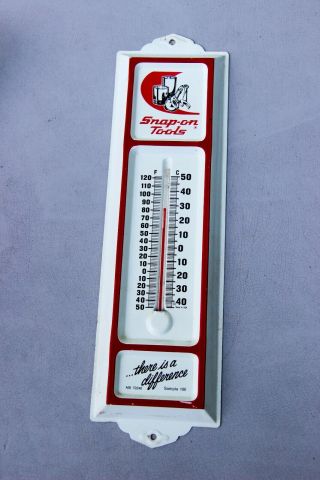 Vintage Snap On Tools Thermometer Metal Wall