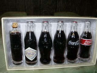Evolution Of The Coca - Cola Contour Bottle 100th Anniversary Miniature Bottles