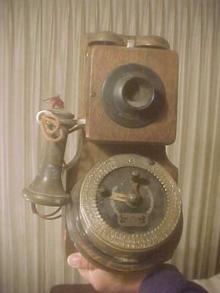 Early S.  H.  Couch Co.  Wall Autophone Telephone