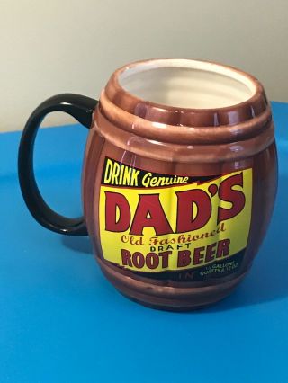 Dad ' s Barrel Mug Drink Dad ' s Old Fashioned Draft Root Beer Ceramic Cup 2
