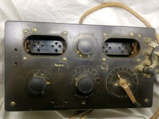 Early Vintage Rca Radiola Iii - A Radio Bakelite And Wood Made For Wd - 11 Tubes