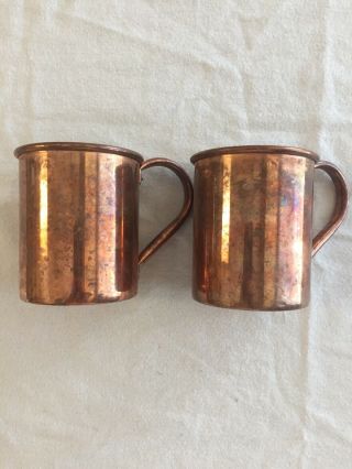 Paykoc Vintage Copper Mugs Turkey Patena Moscow Mules X 2 Cups Vodka