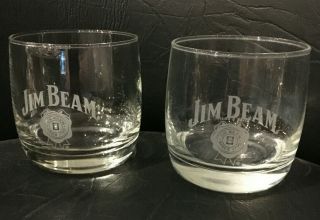 (set Of 2) Jim Beam Whiskey Glasses