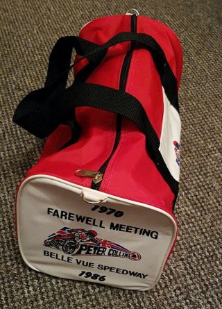 Peter Collins Vintage Speedway Bag Belle Vue 1970 - 1986 Farewell Meeting