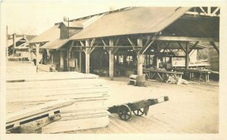 C - 1910 Logging Lumber Yard Sawmill Rppc Photo Postcard 4065
