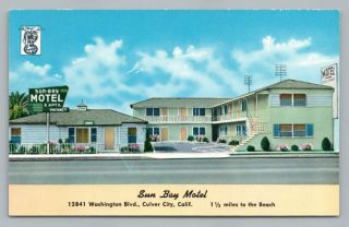 Sun Bay Motel 12841 Washington Blvd Culver City California Vintage Los Angeles