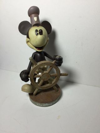 Walt Disney World Mickey Mouse 9 Inch Steamboat Willie Bobblehead
