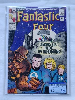 Fantastic Four 45 Cbcs 4.  0 (dec 1965,  Silver Age Marvel)