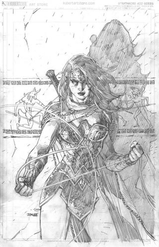 Wonder Woman 750 1:100 Jim Lee Sketch Variant - Pre