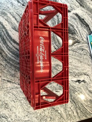 Vintage Red Plastic Stackable Sturdy Coca - Cola Enterprises Carry Crate Coke
