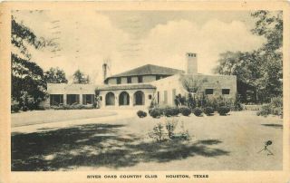 Albertype Interstate Houston Texas River Oaks Country Club 1930 Postcard 11307