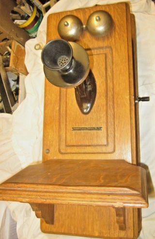 Stromberg - Carlson CTPFF Wood Wall Magneto Telephone. 2