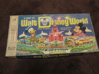 Vintage 1972 Visit To Walt Disney World Milton Bradley Board Game 4202 Complete