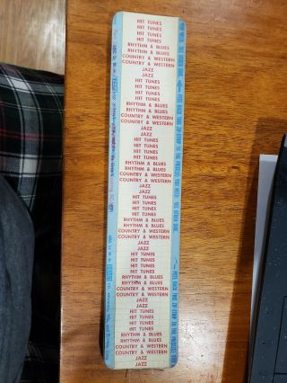 Seeburg 3w1 Wallbox Title Page Selection Category Strips On Cards,  Nos L Think
