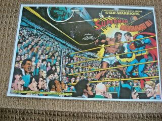 Superman Vs Muhammad Ali - Neal Adams Autograph Signed Poster W Authentication