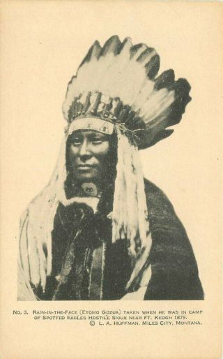 C - 1910 Native American Rain In The Face Postcard Etomo Gozua 10839