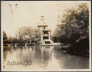 22 China Wuhan 武漢 1930s Photo Zhongshan Park Pond Side Building