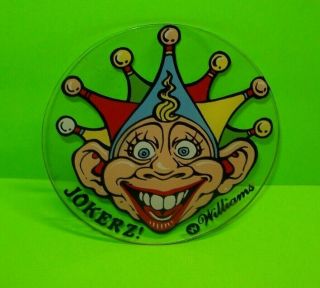 Jokerz Pinball Machine Promo Plastic Jester Clown Drink Coaster Gift 5