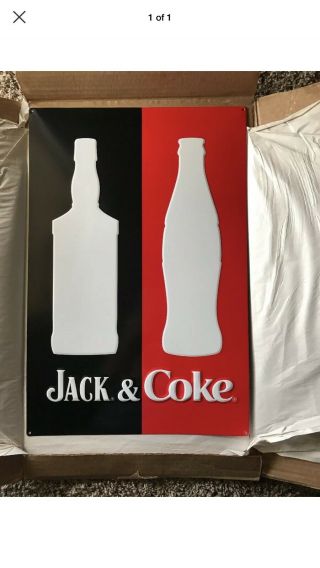 Jack And Coke Tin Sign