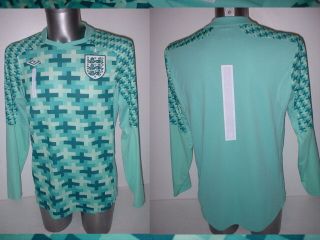England Shirt Jersey M L 42 Umbro Football Soccer Trikot Goalkeeper Vintage Top