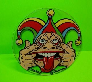 Jokerz Pinball Machine Promo Plastic Jester Clown Gift Drink Coaster 2