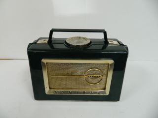 Vintage Mid Century Admiral Portable Tube Radio Model 5k38