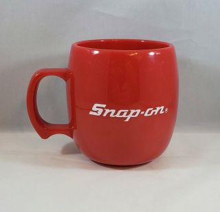 Vintage Snap - On Tools Red Plastic Coffee Mug Snapon Logo Drinking Cup