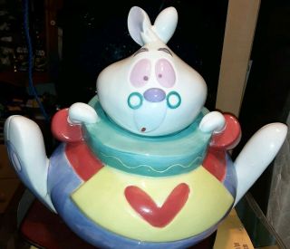 Disney Alice In Wonderland White Rabbit Cookie Jar
