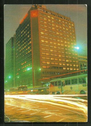 Taipei Hilton Hotel Bus Evening Formosa Taiwan Stamp 1989