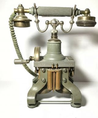 L.  M.  Ericsson Skeletal Desk Telephone " Eiffel Tower " Phone C.  1892