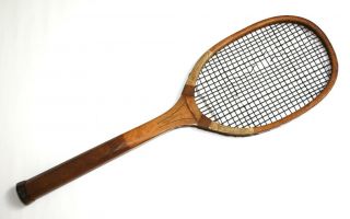 Vintage/antique Wooden Tennis Racket T.  H.  Prosser & Sons,  England C 1915 - 1920