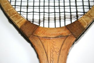 Vintage/antique wooden tennis racket T.  H.  Prosser & Sons,  England c 1915 - 1920 3