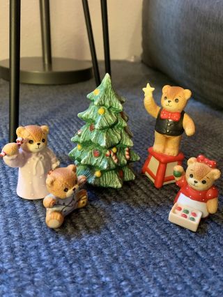 Lucy And Me Bears - Decorating The Christmas Tree Set
