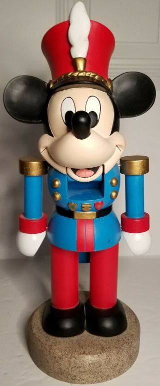 Vintage Walt Disney Company Toy Soldier Mickey Mouse Nutcracker Wooden 13 " Tall