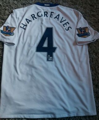 Manchester United Man Utd 2008 - 2010 3rd Shirt Large (l) Hargreaves Vintage