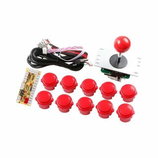 Zero Delay Usb Encoder To Pc Games Arcade Games Diy Parts Kit Color : Red