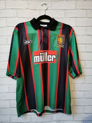 Aston Villa 1993 1994 1995 Away Vintage Asics Football Shirt - Large