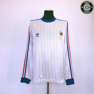 France Vintage Adidas Originals Away Football Shirt (xl) 1982 World Cup