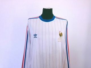 FRANCE Vintage Adidas Originals Away Football Shirt (XL) 1982 World Cup 3